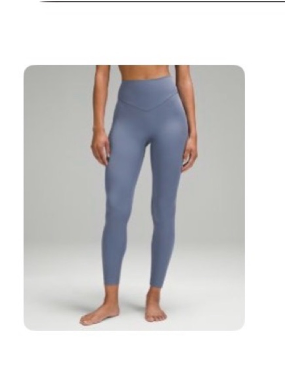 No front Seam High-Waist Performance Leggings in Slate Blue